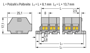 WAGO 260-210 4-Leiter-Klemmenleiste,ohne 