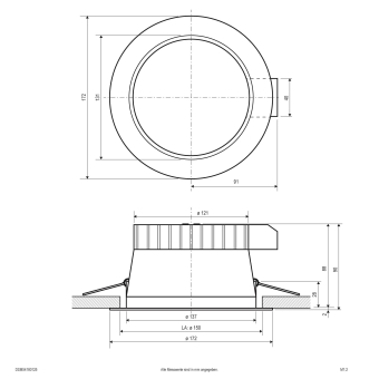 EVN LED Deckeneinbauleuchte- DSM54180125 