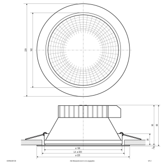 EVN Downlight Reflektor IP54 D225 CAMBIO 