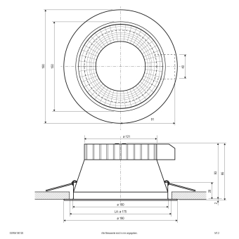 EVN Downlight Reflektor IP54 D190 CAMBIO 