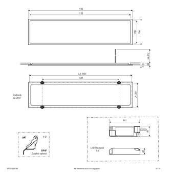 EVN LED Einbaupanel -       BPDU12300140 