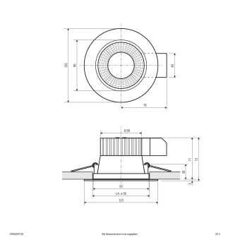 EVN Downlight Reflektor IP54 D123 CAMBIO 