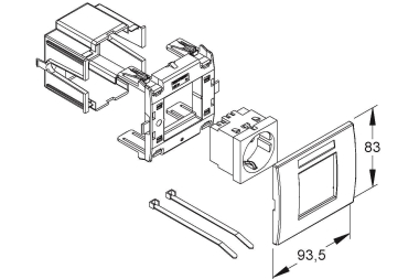 Niedax Geräteeinbausystem    GES 1 VW SV 
