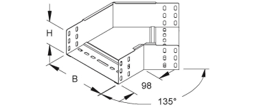 Niedax Bogen 45° 85x502mm     RBA 85.500 
