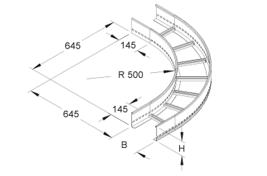 Niedax Bogen 90° klein    KLBK 100.203 F 