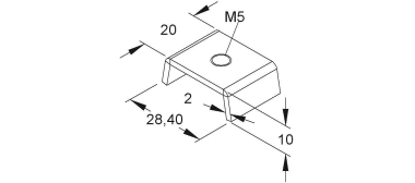 Niedax U-Gleitmutter o.Zylinder-  GU 405 