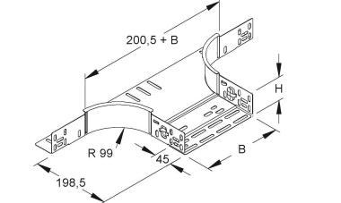 Niedax Anbau T-Stk f.KR    RTAC 60.600 S 
