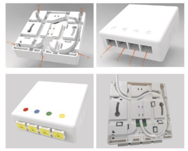 EFB FTTH Box f.4 Kupplung. FTTH-BOX-IN-6 