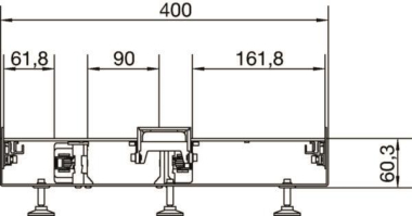 Hager Unterteil BKGD 400x60 m BKGD400601 