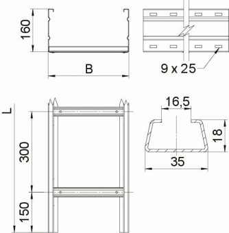 OBO WKLG 1660 FS Weitspannkabelleiter 