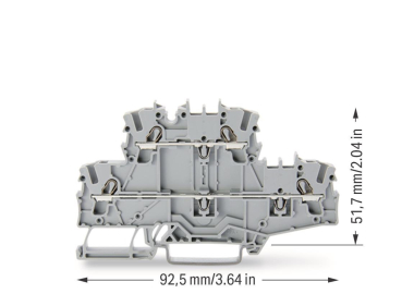WAGO 2002-2701 Doppelstockklemme, 