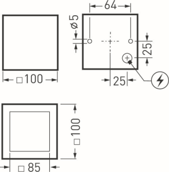 TRIL Kubische LED-Deckenleuchte  6926940 