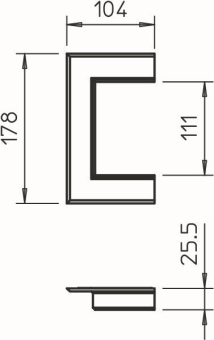 OBO G-AWAO70110RW Wandabschlussblende 