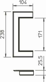 OBO G-KWAO70170RW Wandabschlussblende 