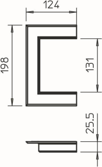 OBO G-KWAO90130RW Wandabschlussblende 