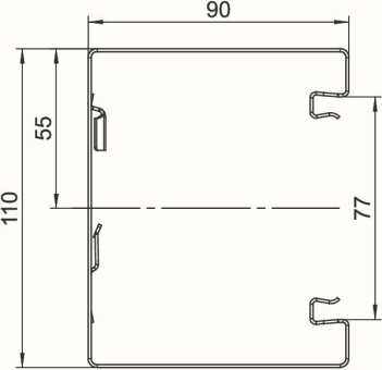 OBO GS-S90110RW Geräteeinbaukanal 