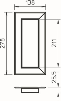 OBO G-KWAG70210RW Wandabschlussblende 