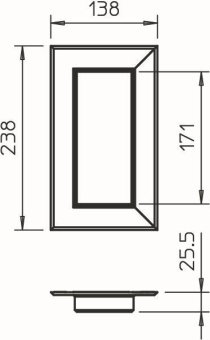 OBO G-AWAG70170RW Wandabschlussblende 