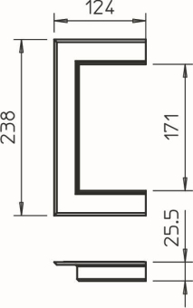 OBO G-KWAO90170RW Wandabschlussblende 