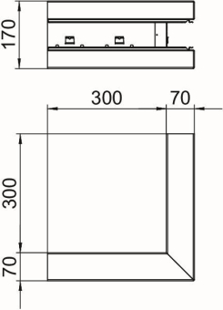OBO GS-SA70170RW Außeneck symmetrisch 