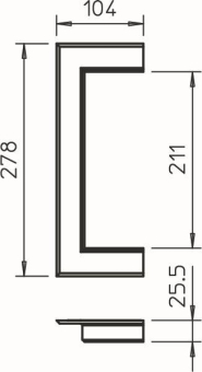 OBO G-KWAO70210RW Wandabschlussblende 