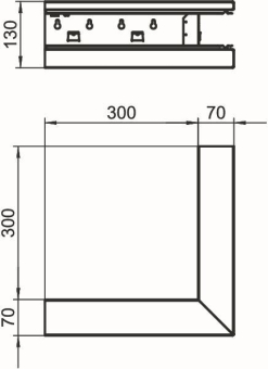 OBO GS-AA70130RW Außeneck asymmetrisch 