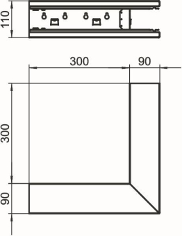 OBO GS-SA90110RW Außeneck symmetrisch 