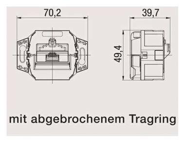 RB Anschlussdose  UAE-Cat.6A iso-8 Up rw 