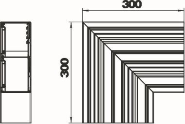 OBO GA-DF90210RW Flachwinkel 2-zügig 