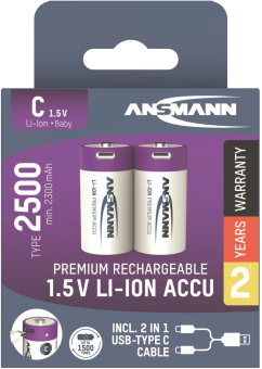Ansmann     Li-ion Akkus Baby C Typ 2500 