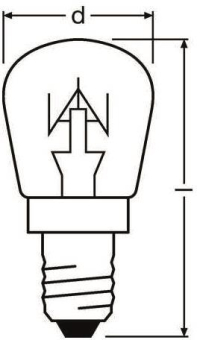 OSR Birnenformlampe 25W E14 klar 
