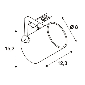 SLV Eurospot 1PH-Strahler Weiss   143811 