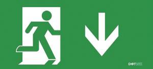 DOTLUX Piktogramm Pfeil unten 1Set  3908 