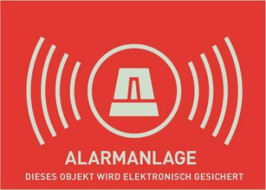 ABUS Warnaufkleber Alarm -D-      AU1323 