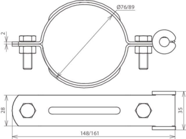 DEHN Leitungshalter St/tZn m.     425076 