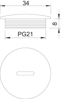 OBO 108 PG21 Verschlussschraube PG21 PS 