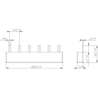 Siemens 5ST3643 Stiftsammelschiene 16qmm 