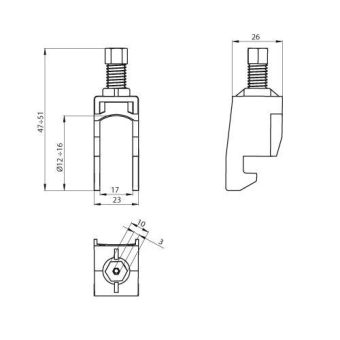Unex Kabelschelle achatgrau     67711-48 