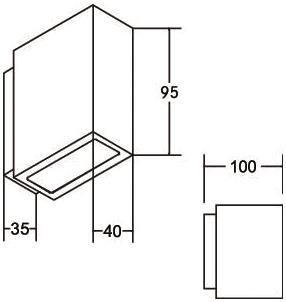 BRUM LED-Fassadenleuchte IP54   10013173 