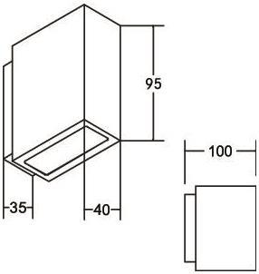 BRUM LED-Wandleuchte 2x3W       10013103 