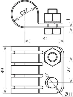 DEHN PA-Anschlusselement PAE 27 AB11 V2A 