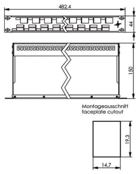 TEGA 19z Modulträger 1HE       100021505 