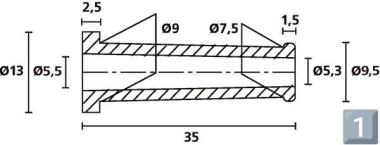 Hellermann HV2101A-PVC-FR-BK(1000) 