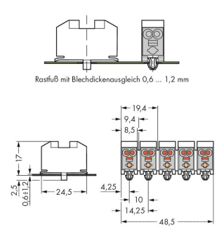 WAGO 272-135 Netzanschlussklemme,ohne 