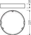 LEDV LED-Slimdownlight Aufbaurahmen 