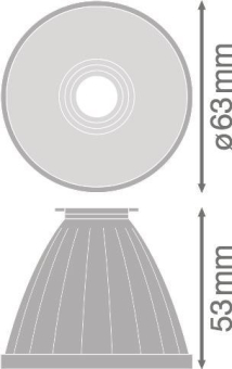 LEDV TRACK SP REFLECTOR D75 FL 4X1 