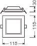 LEDV DL SLIM SQ105 6W/6500K WT IP20 