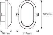 LEDV BULKHEAD Isovalleuchte IP54 weiss 