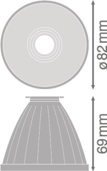 LEDV TRACK SP REFLECTOR D95 SP 4X1 