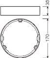 LEDV LED-Slimdownlight Aufbaurahmen 